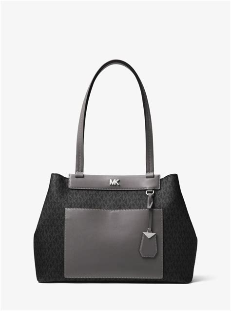 michael kors meredith signature logo print tote lord